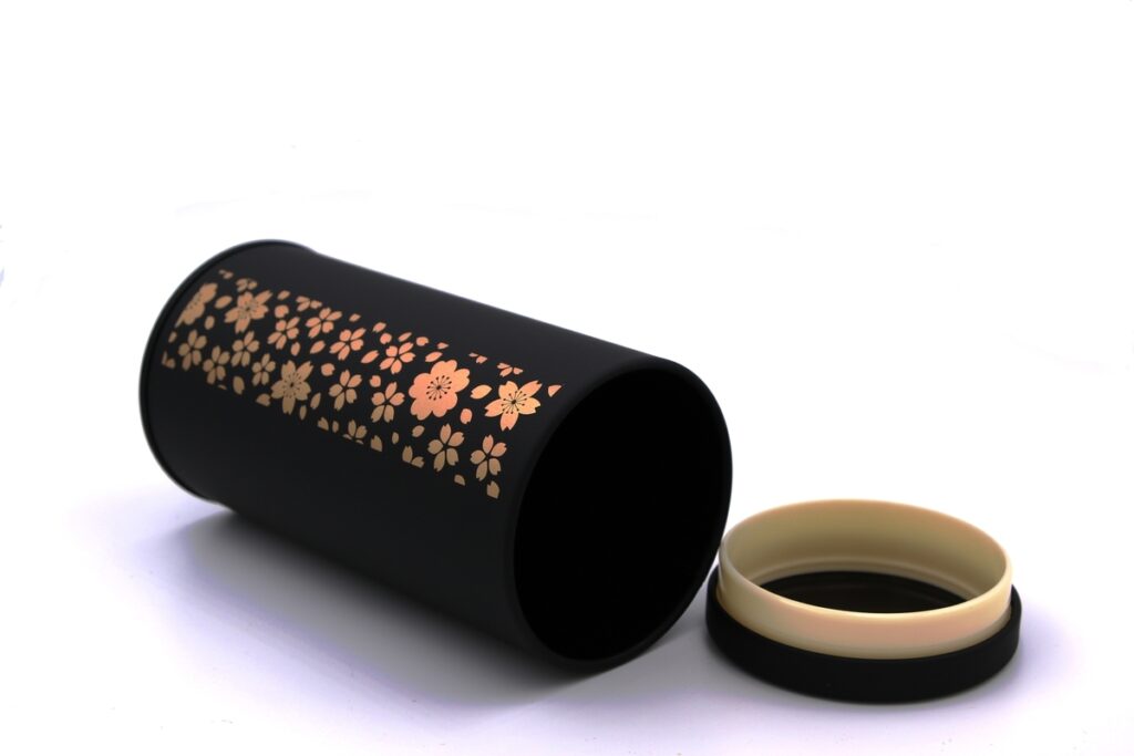 Boîte noire métal motifs fleurs – Image 2