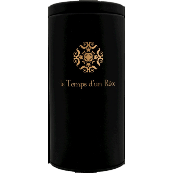 Boîte noire et dorée logotée Le Temps d'un Rêve
