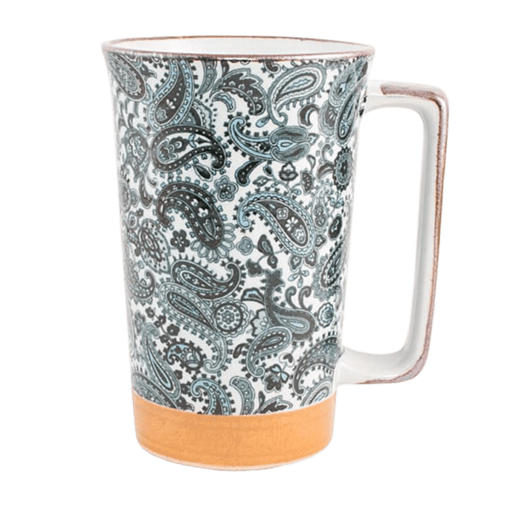 Mug en céramique japonaise motif volutes indiennes