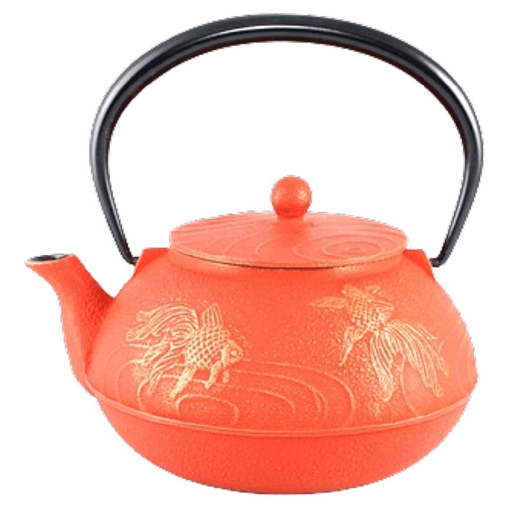 Théière en fonte japonaise orange 1,2l