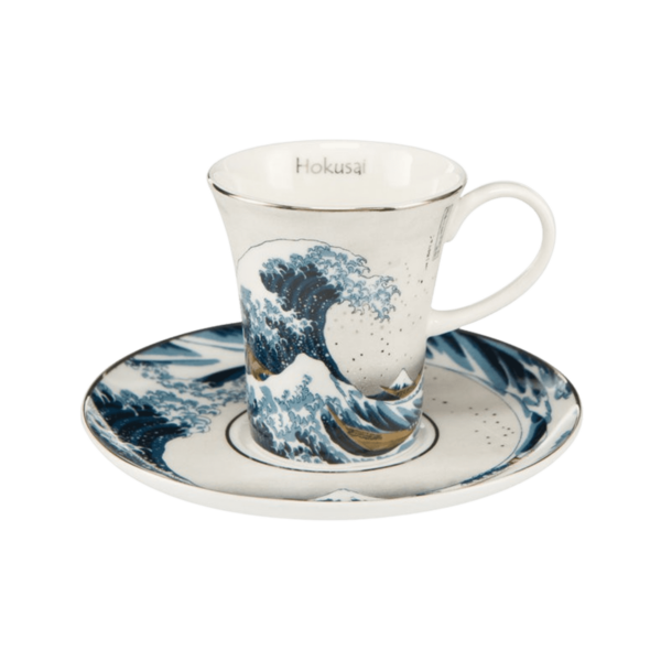 Tasse à café en porcelaine fine Hokusaï