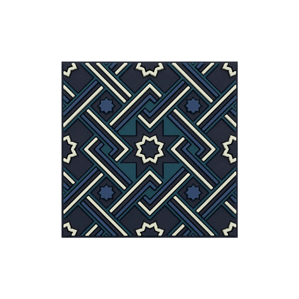 Dessous de tasse bleu navy