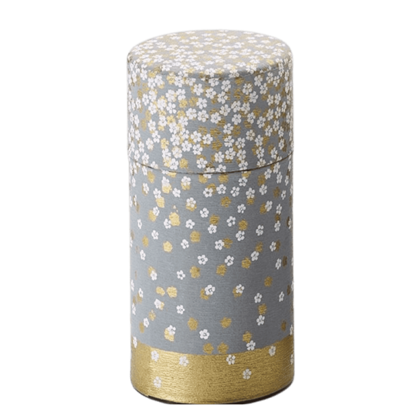 Boîtes à thé washi gris or