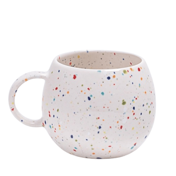 Mug en céramique pailleté blanc