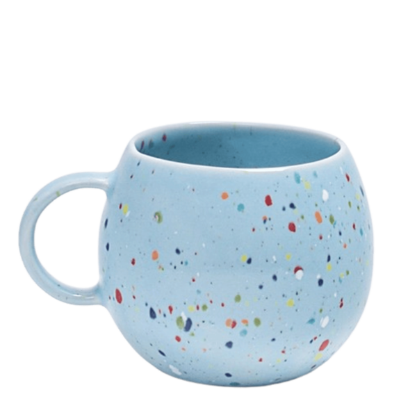 Mug en céramique pailleté bleu