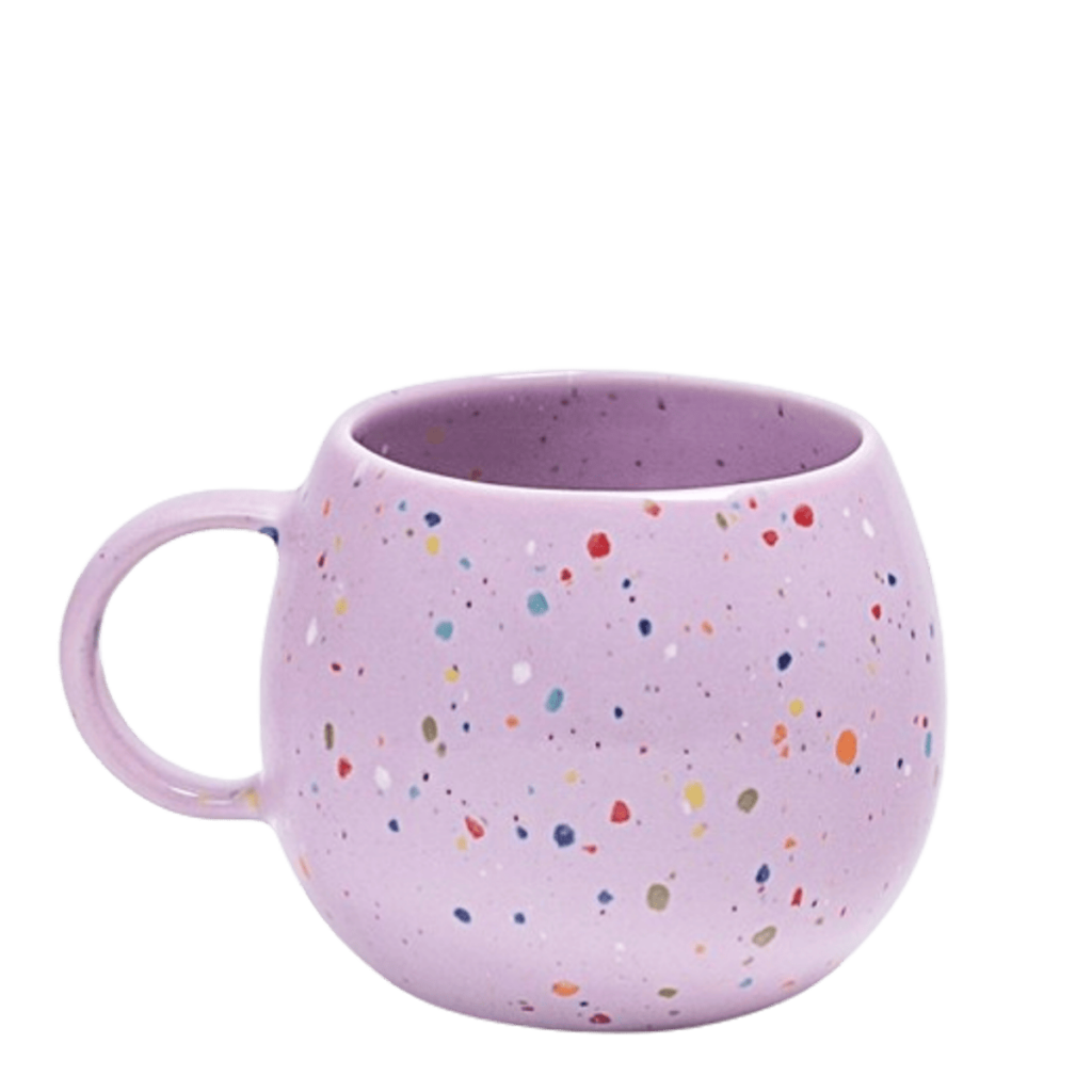 Mug en céramique pailleté lilas