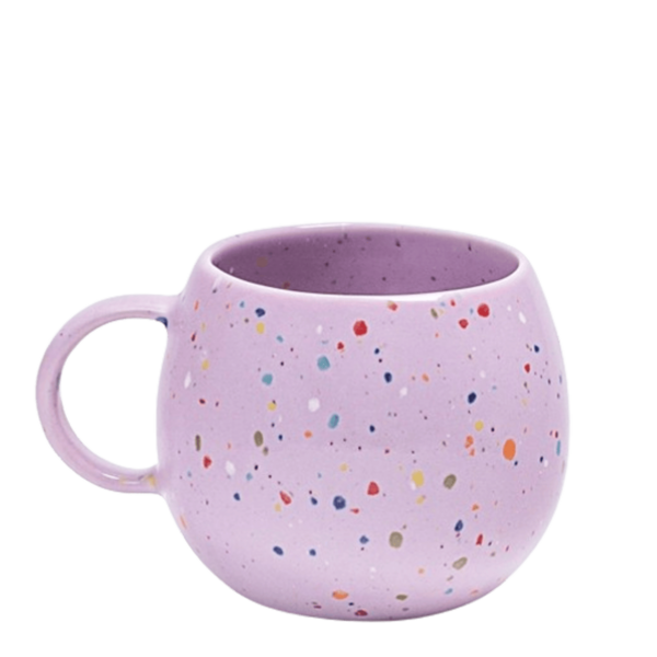 Mug en céramique pailleté lilas