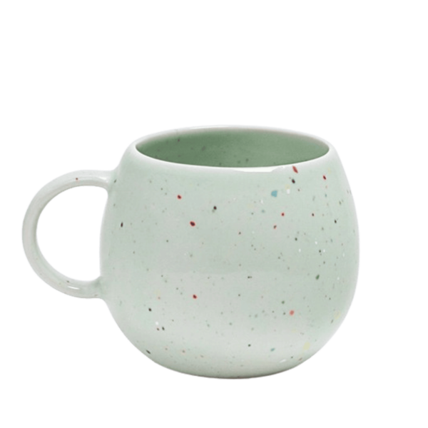 Mug en céramique pailleté vert