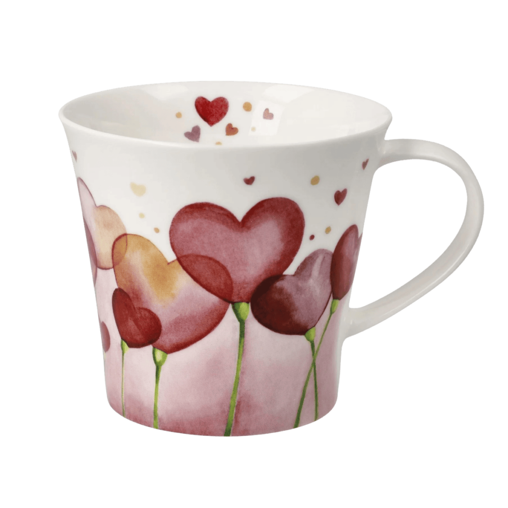 Mug en porcelaine fine Coeurs
