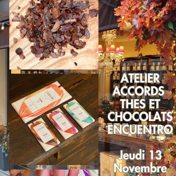 Atelier Accords Thés et Chocolats - Jeudi 13 novembre 2025 19h15