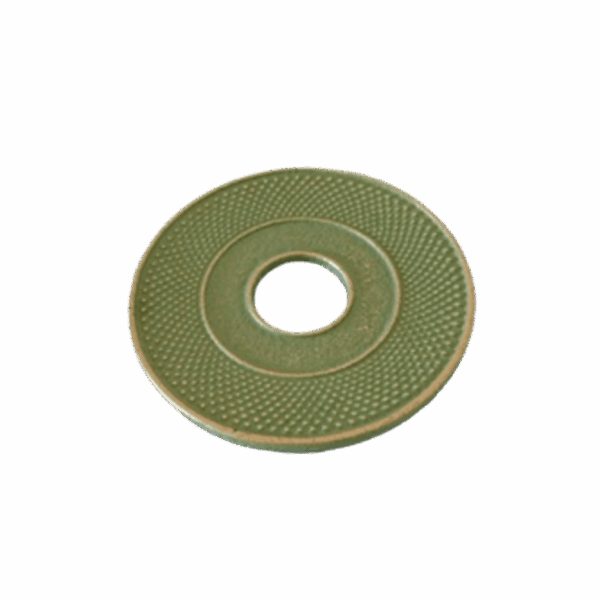 Socle vert en fonte pour théière